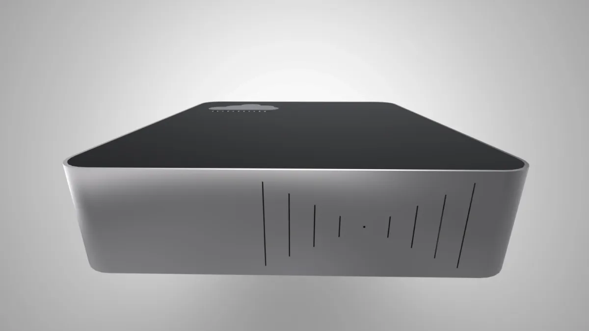 The Baadal device, a small silver server, seen from the front